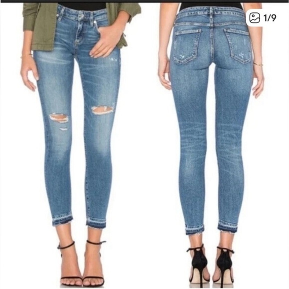 Agolde Lara Skinny Distressed Denim Jeans Size 27